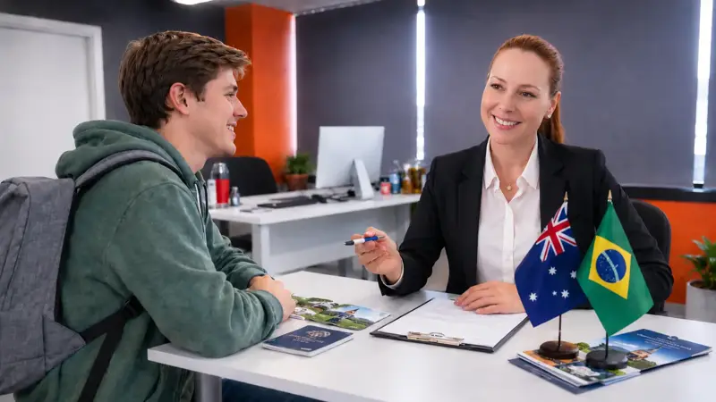 Happy international students in Sydney